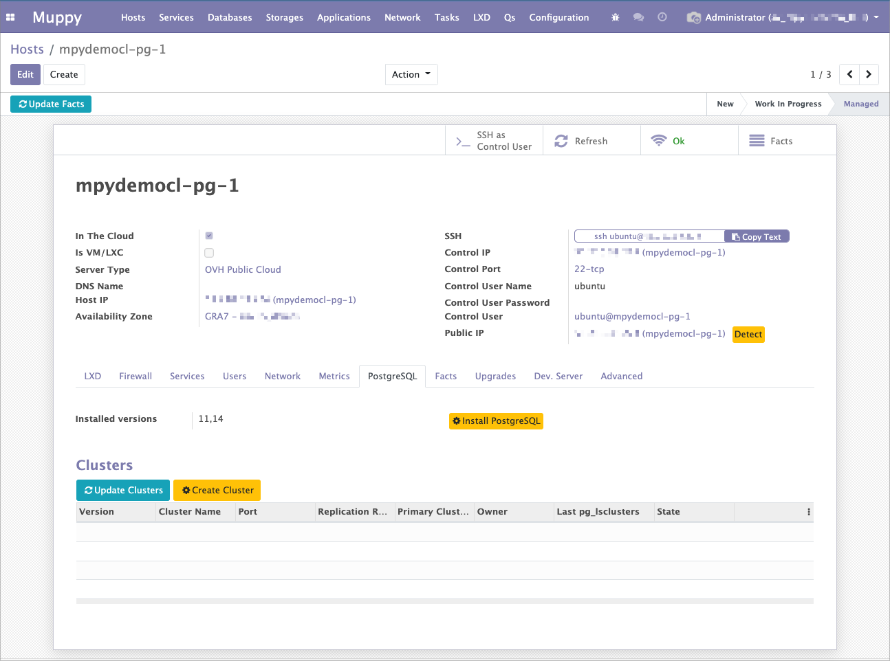 Example of a Muppy Host form view