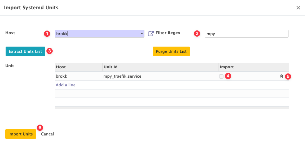 Import Systemd Units Wizard