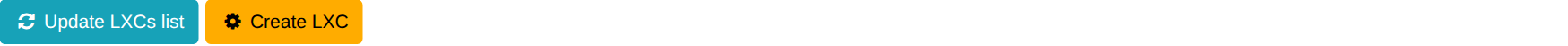 The Create LXC button, in the LXCs group of the LXD tab