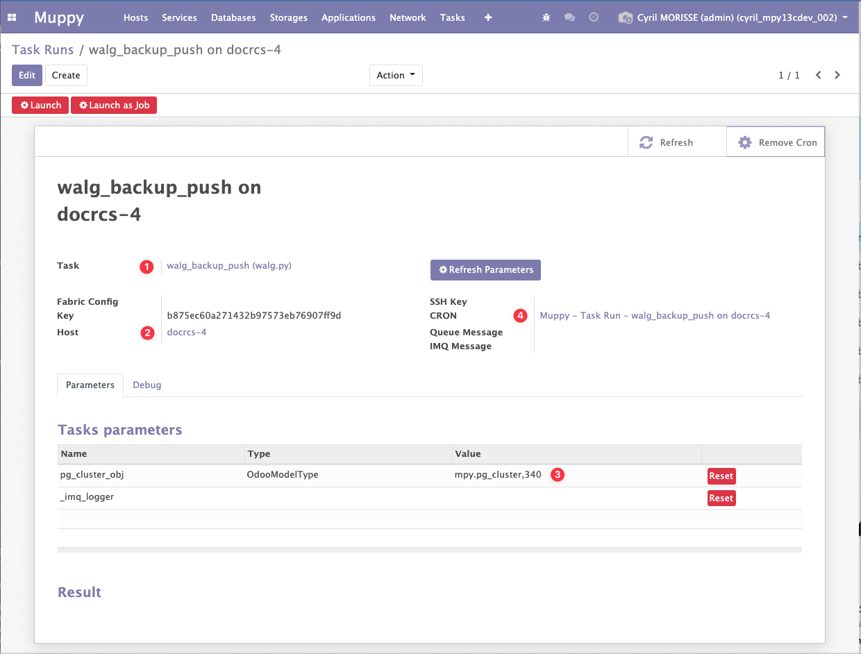 Task Run running Cluster Backups periodically