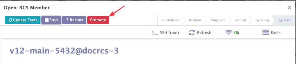 The Promote button