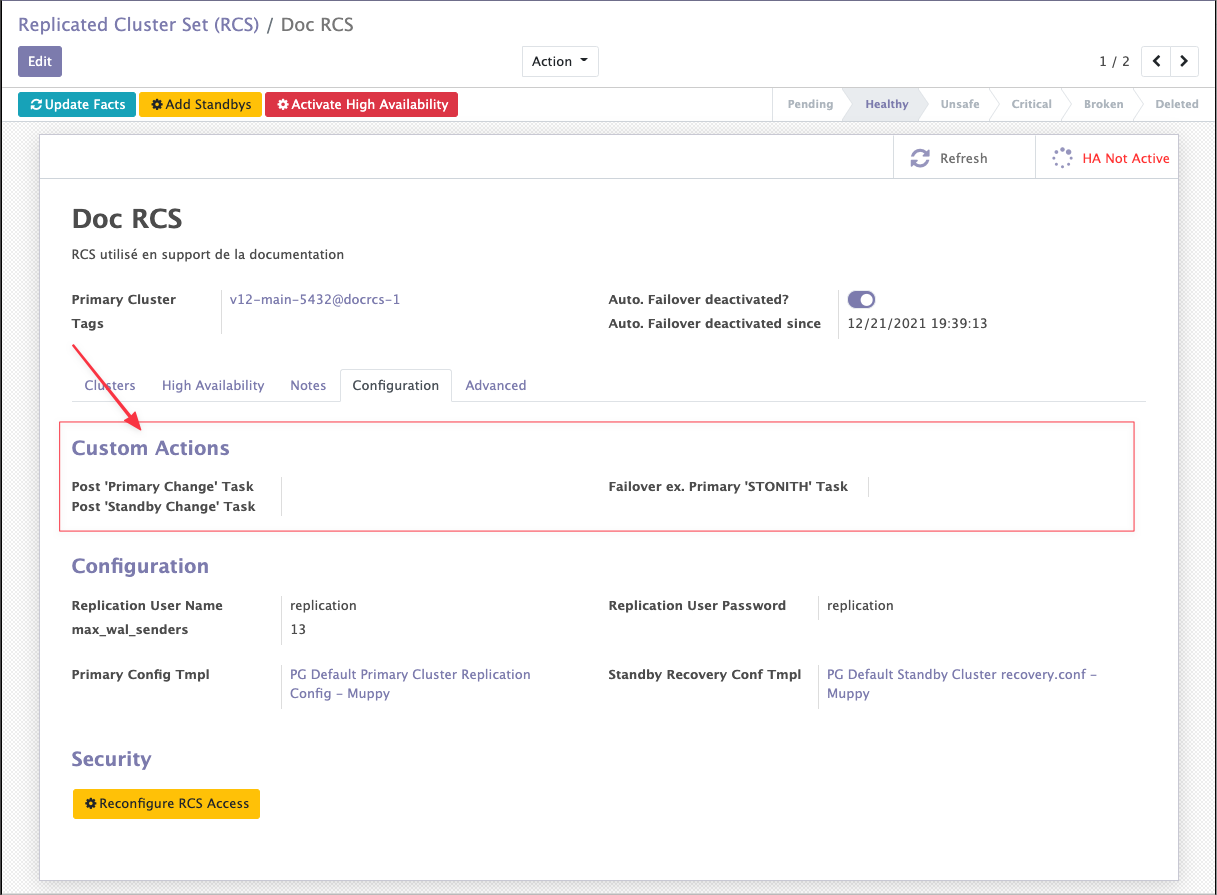 Configuring the RCS integration Tasks